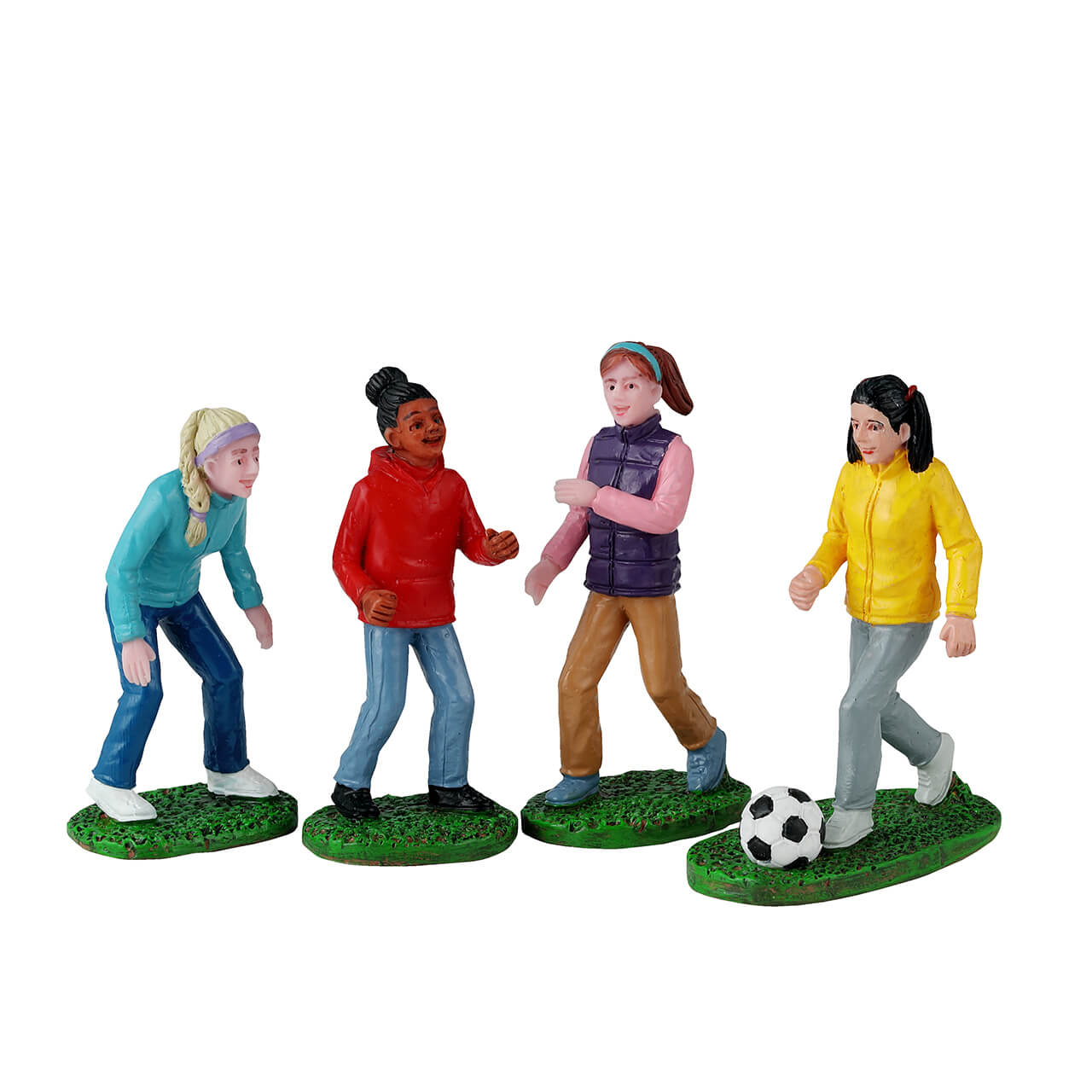 Girls Soccer Game Set Of 4 Lemax