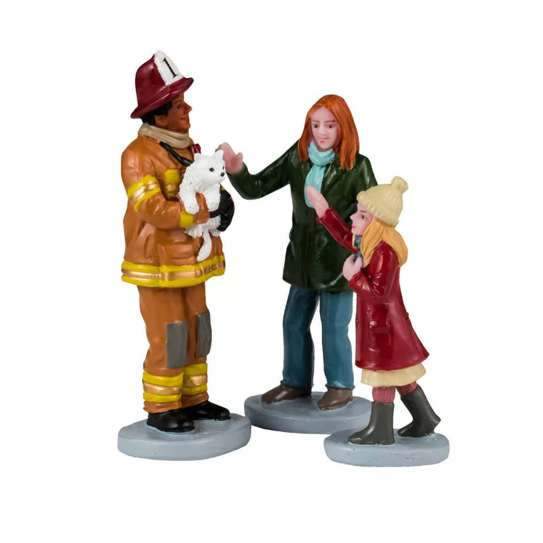 Fireman To The Rescue Set Of 3 Lemax