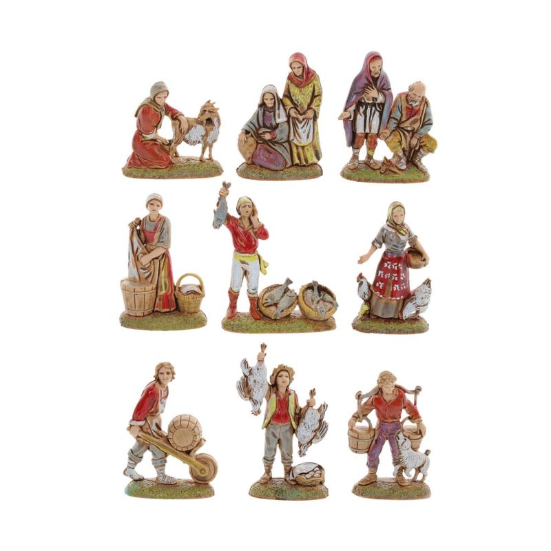 Set 9 Soggetti Napoletani 6 Cm Landi