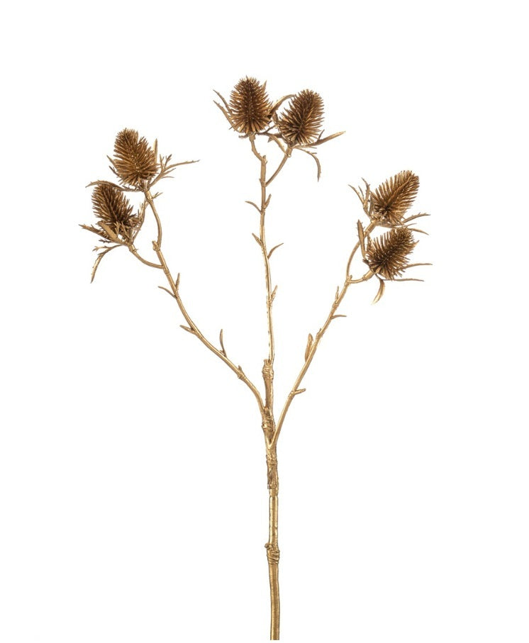 Ramo Cardo 3 Steli Dorato 42 Cm