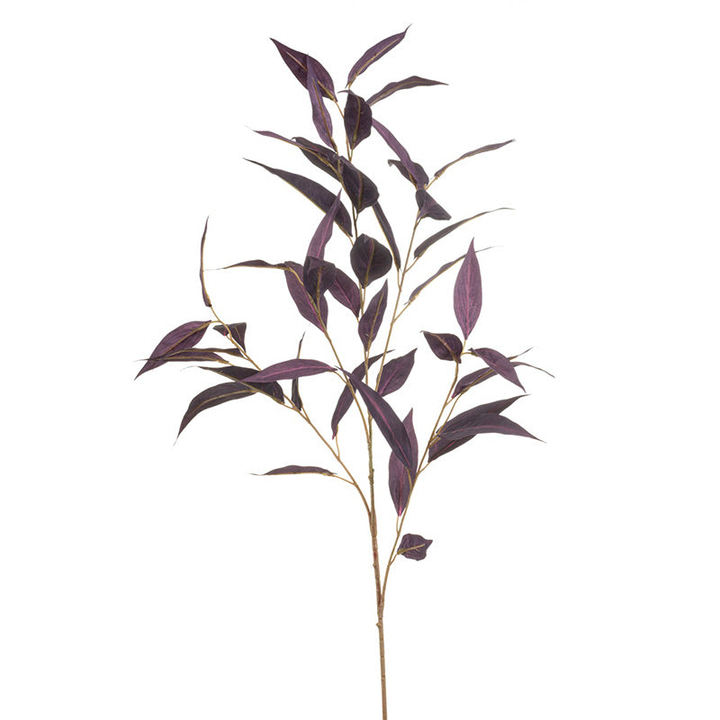 Ramo Foglie Eucalipto Borgogna 95 Cm