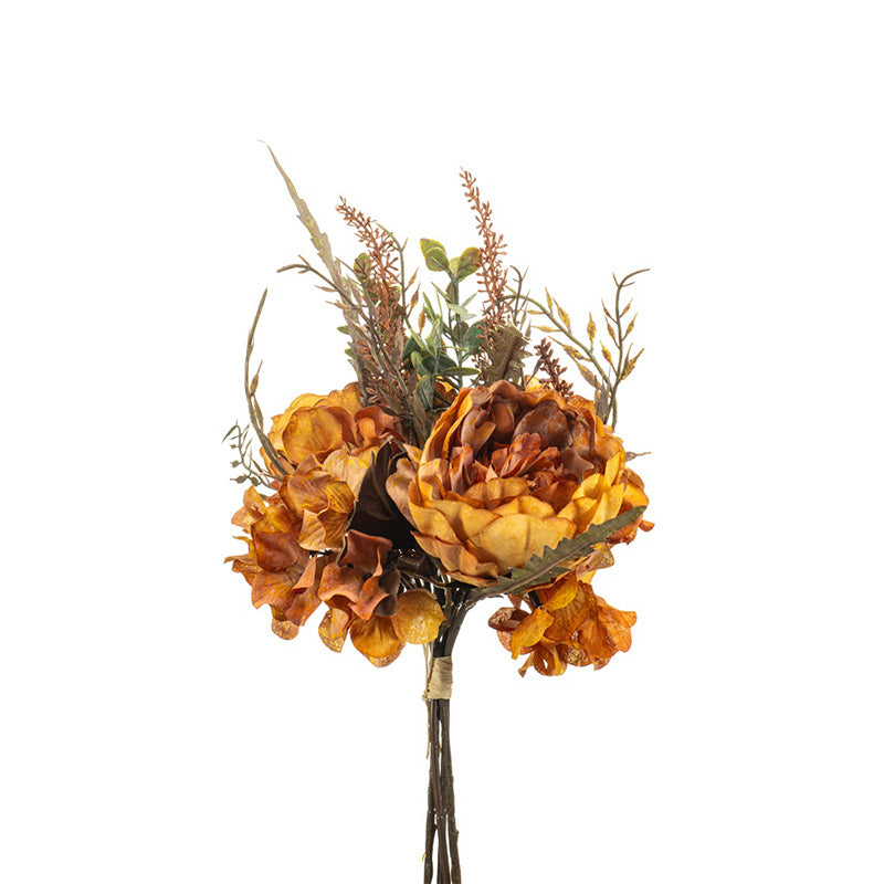 Bouquet Ortensie Arancio 30 Cm