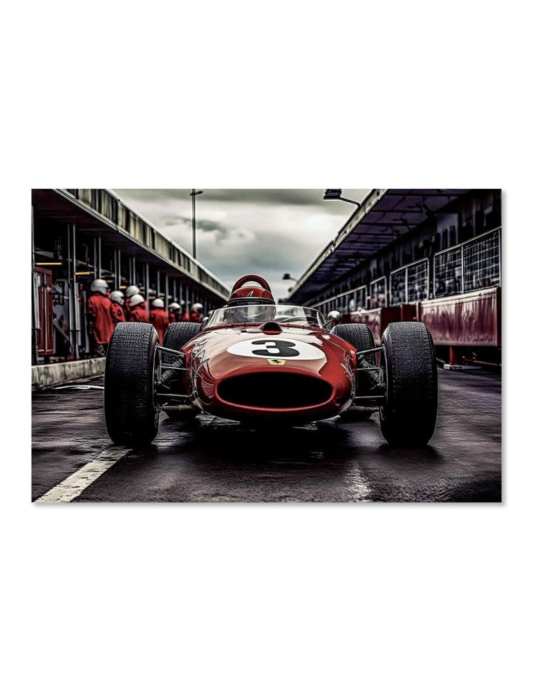 Quadro Ferrari  60x90 Cm Stampa Su Vetro