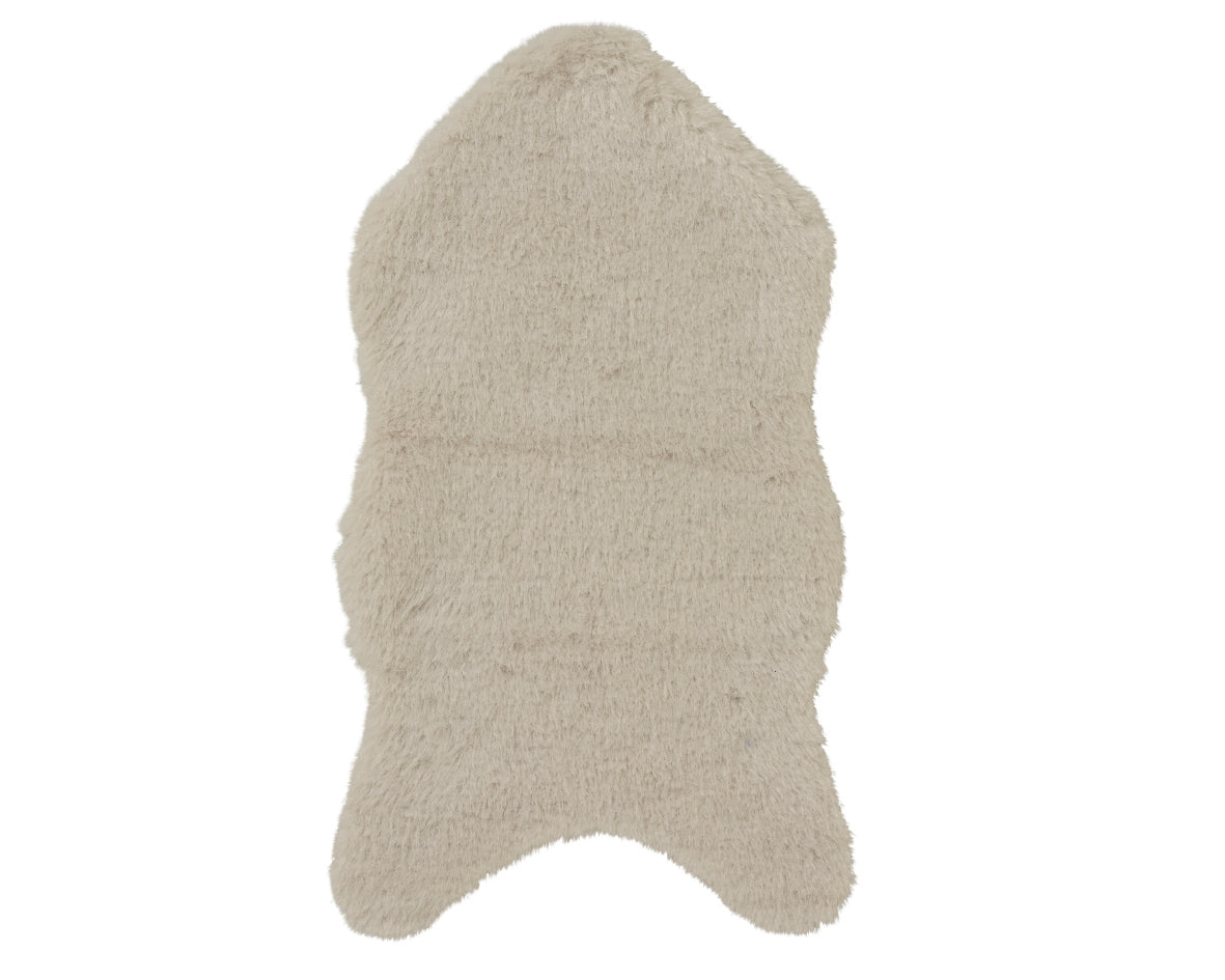Tappeto Sintetico Coniglio Bianco 90x50x2 Cm
