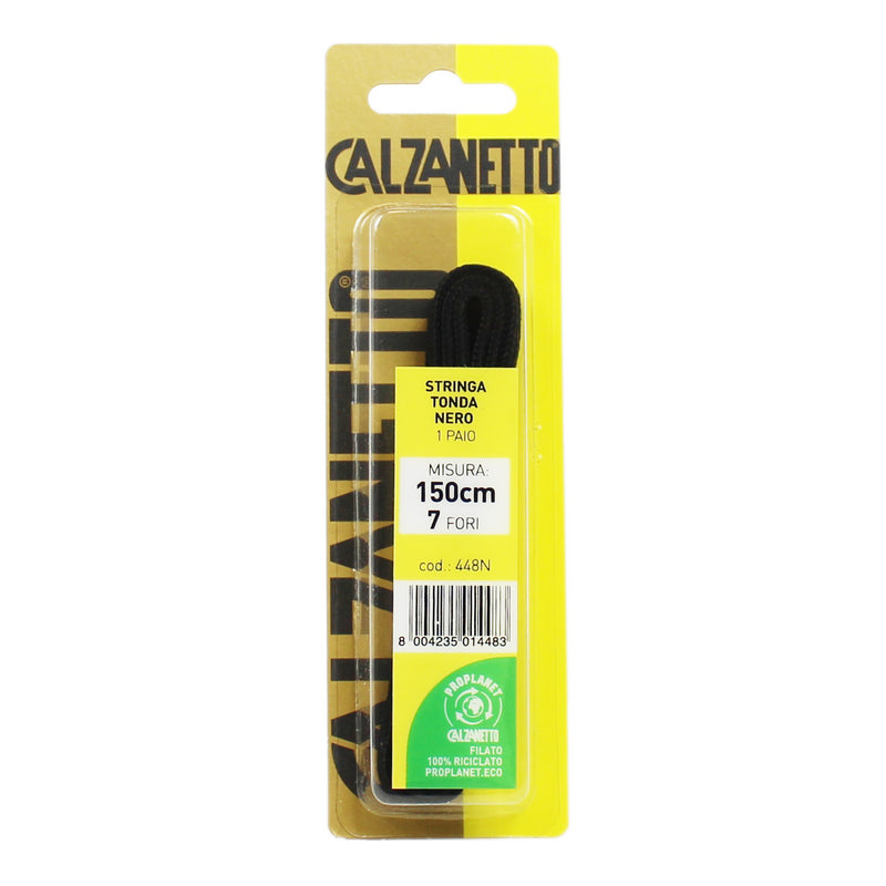 Lacci Piatti Nero 150 Cm Calzanetto
