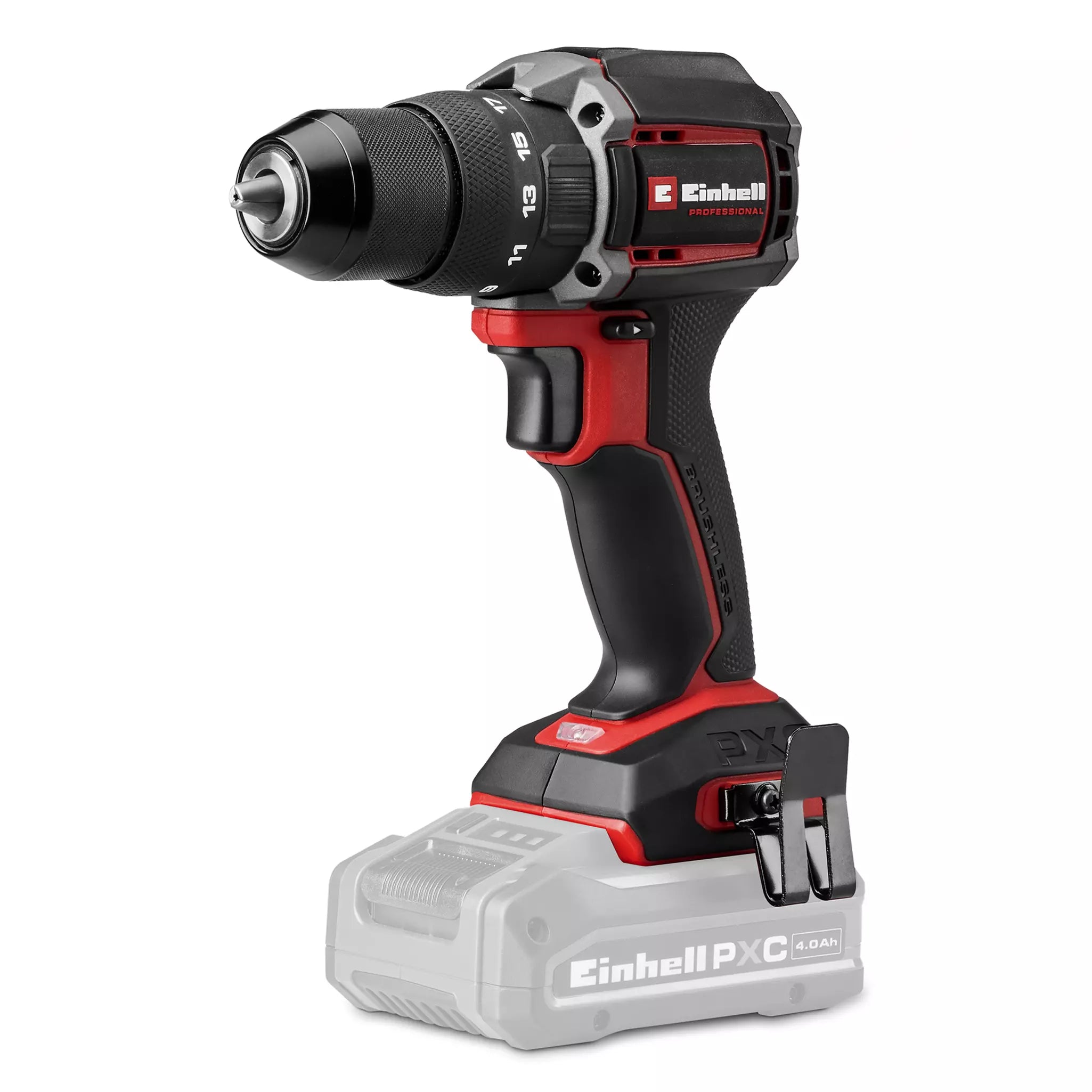 Trapano avvitatore a percussione Einhell Professional TP-CD 18/70 Li-I BL brushless con mandrino 13 mm e batteria PXC 4.0 Ah illustrativa | DeMatteis.it