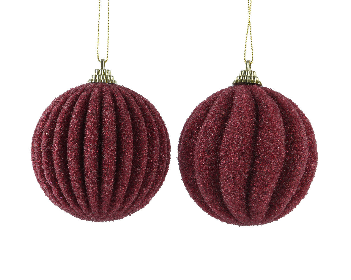 Palla Natale D 8 Cm Maroon Schiuma