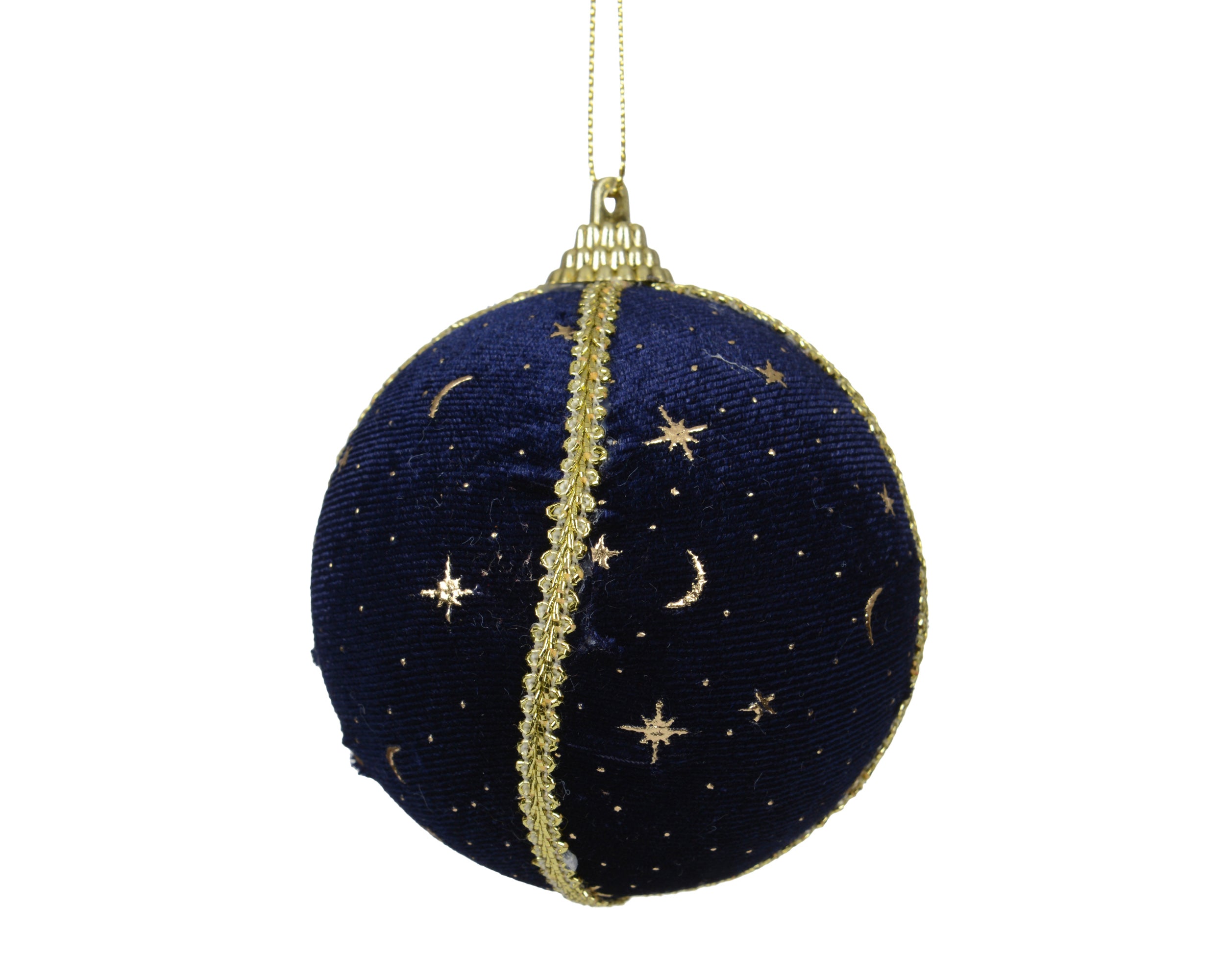 Sfera D 8 Cm Dark Blue Nastro Oro