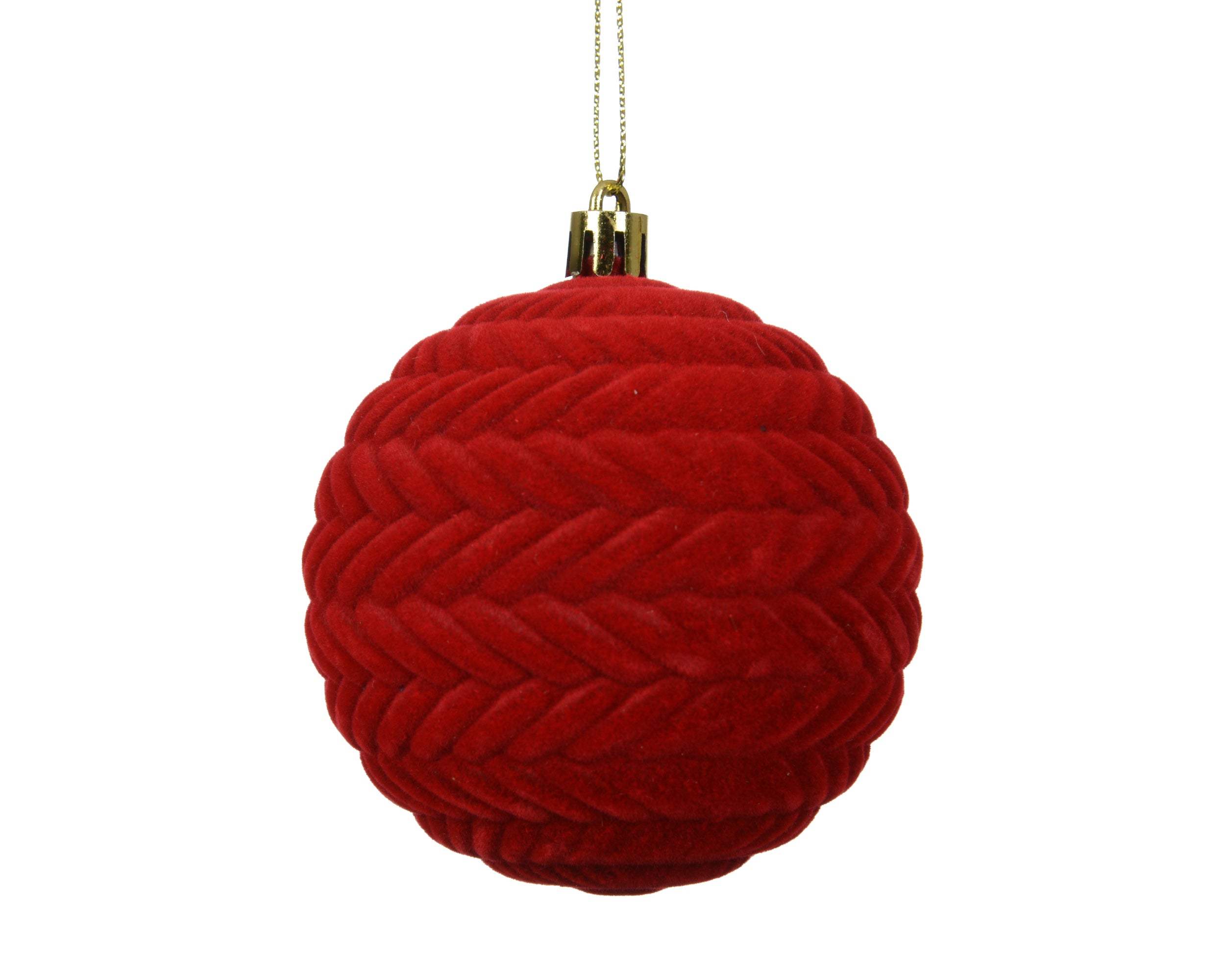 Sfera Rossa D 8 Cm Rivestita