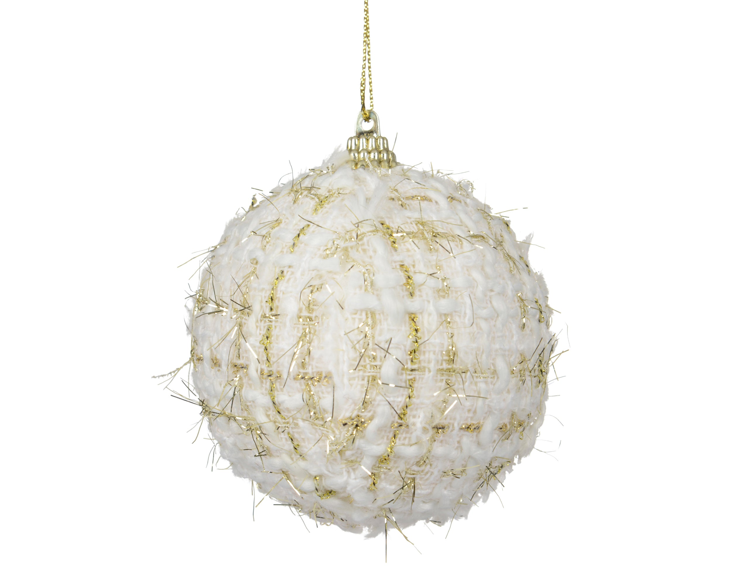 Palla Natale Decoro (Chanel) Bianco D 8 Cm