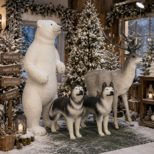 Orso Polare In Piedi Bianco 179 Cm