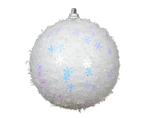 Palla Natalizia Decoro Fiocco Di Neve 8 Cm