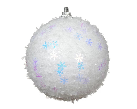 Palla Natalizia Decoro Fiocco Di Neve 10 Cm