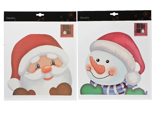 Stickers Finestra Babbo Natale 28,5x30 Cm 1 Pz