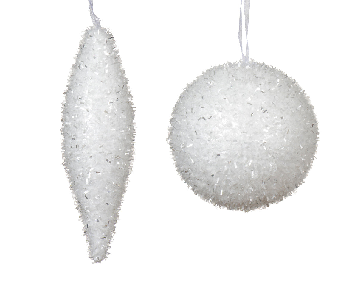 Palla Di Natale White 14x3,8x3,8 Cm 1 Pz
