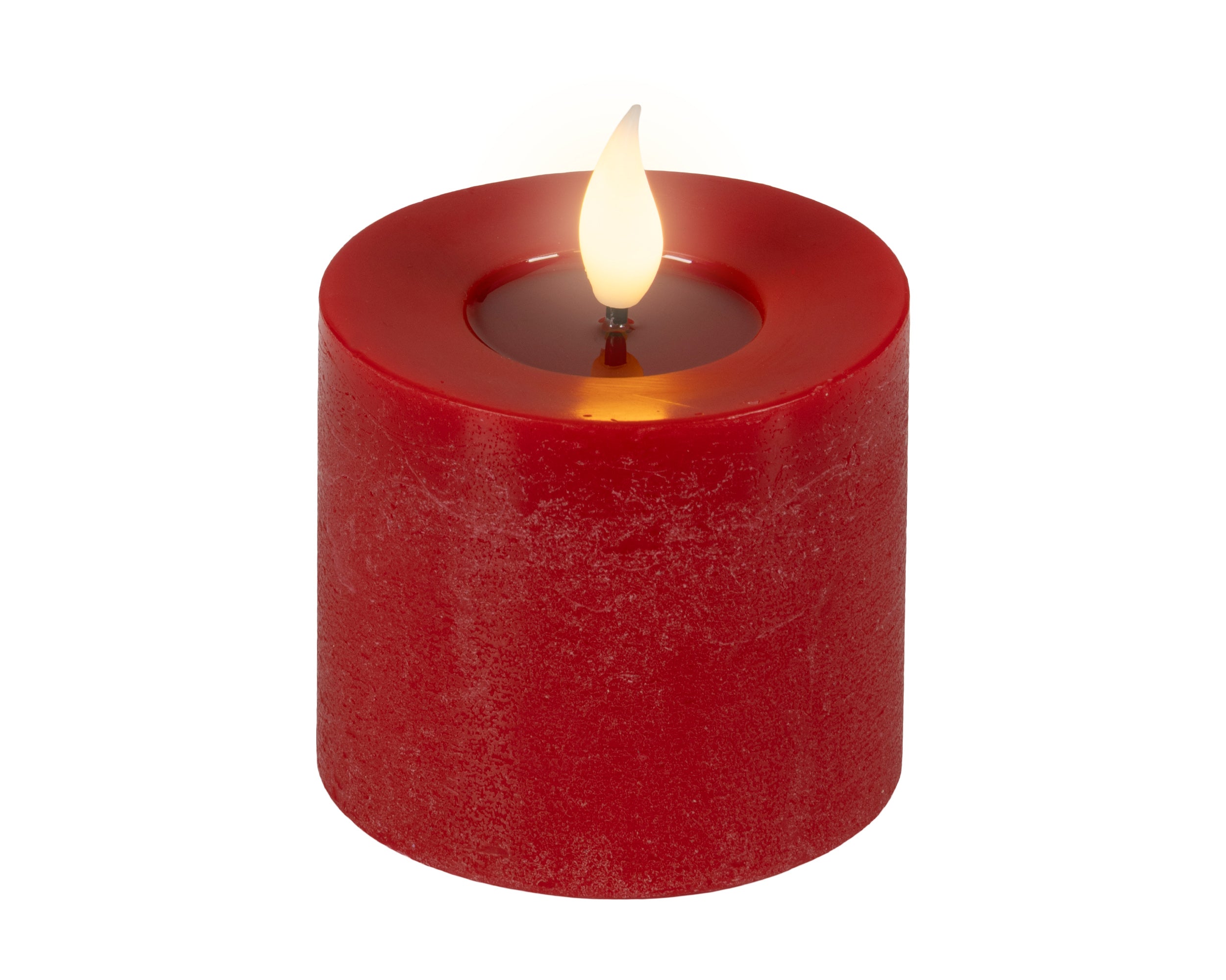 Candela Rossa Batteria Fiamma Movimento 7,5 X 9,5 Cm
