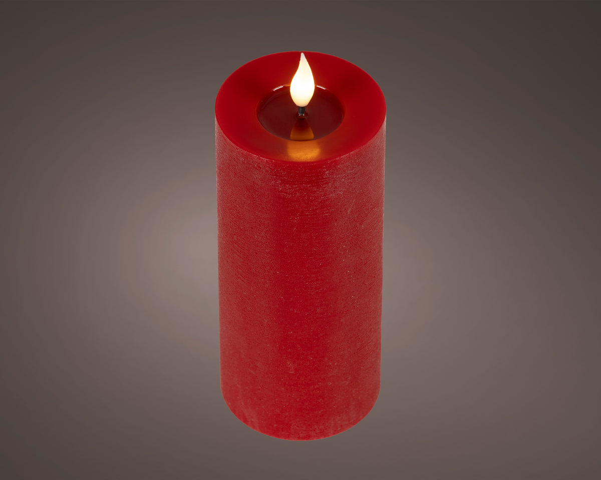 Candela Rossa Batteria Fiamma Movimento 7,5 X 20 Cm
