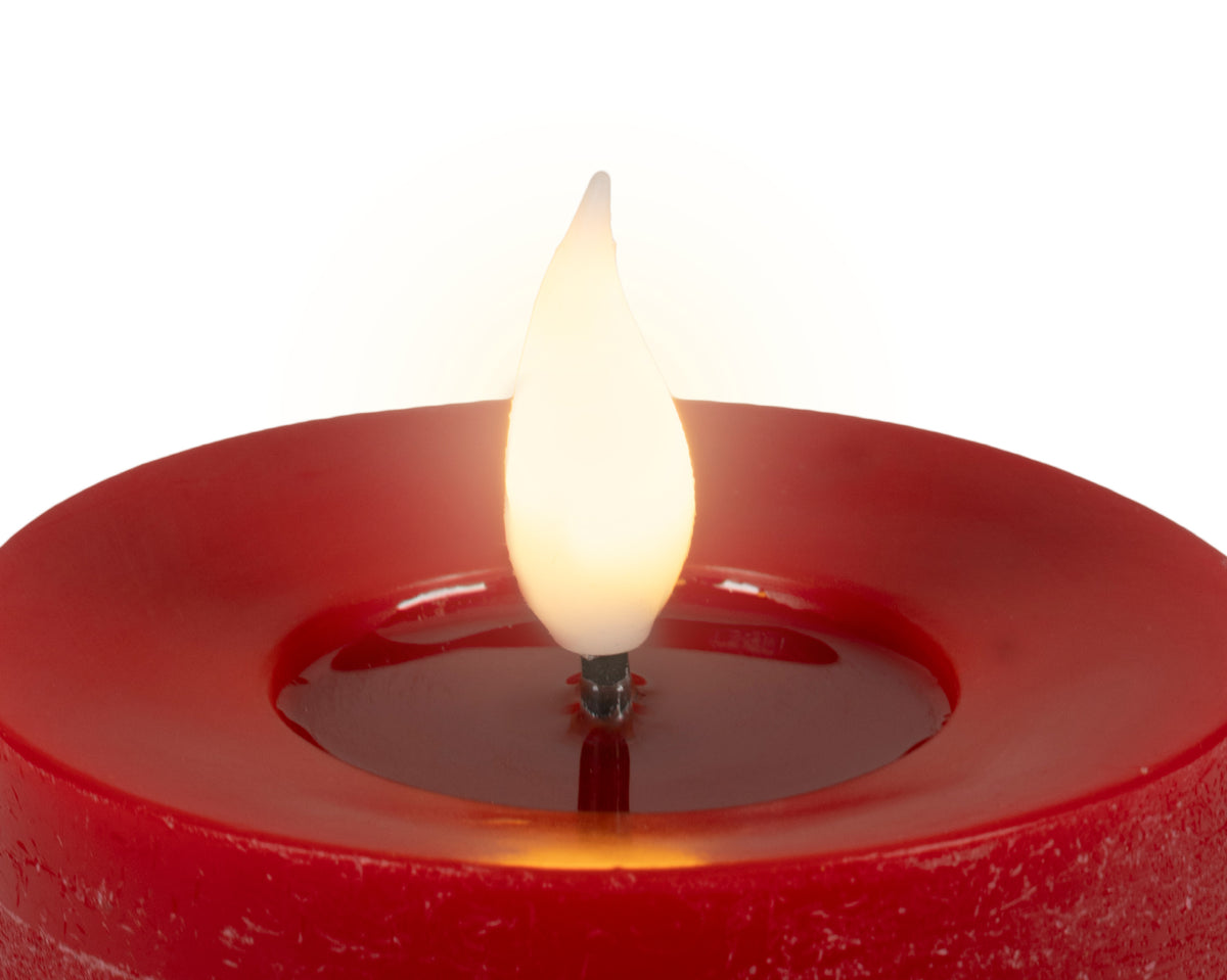 Candela Rossa Batteria Fiamma Movimento 7,5 X 20 Cm