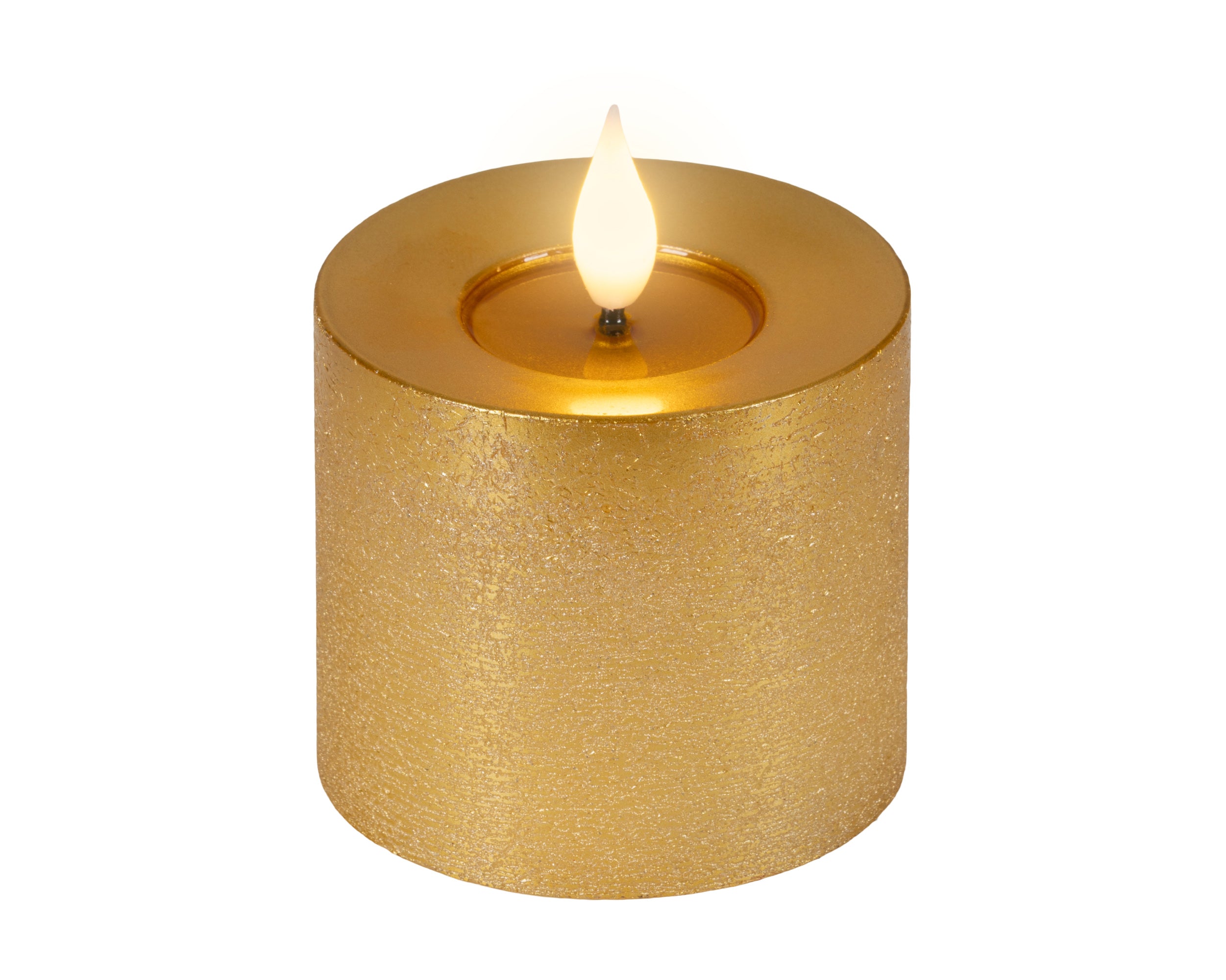 Candela Oro Batteria Fiamma Movimento 7,5 X 9,5 Cm