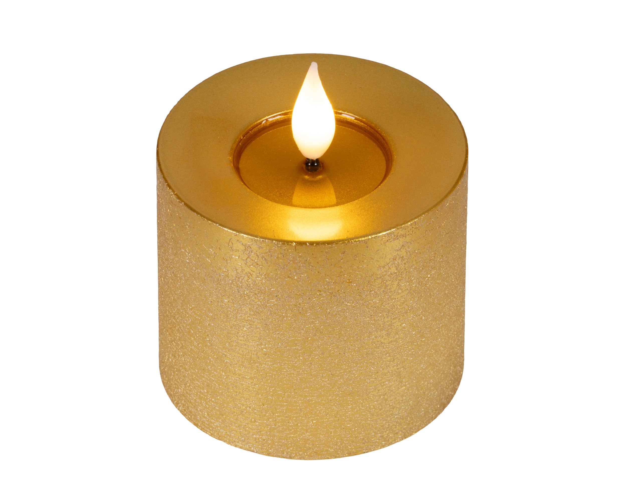 Candela Oro Batteria Fiamma Movimento 7,5 X 9,5 Cm