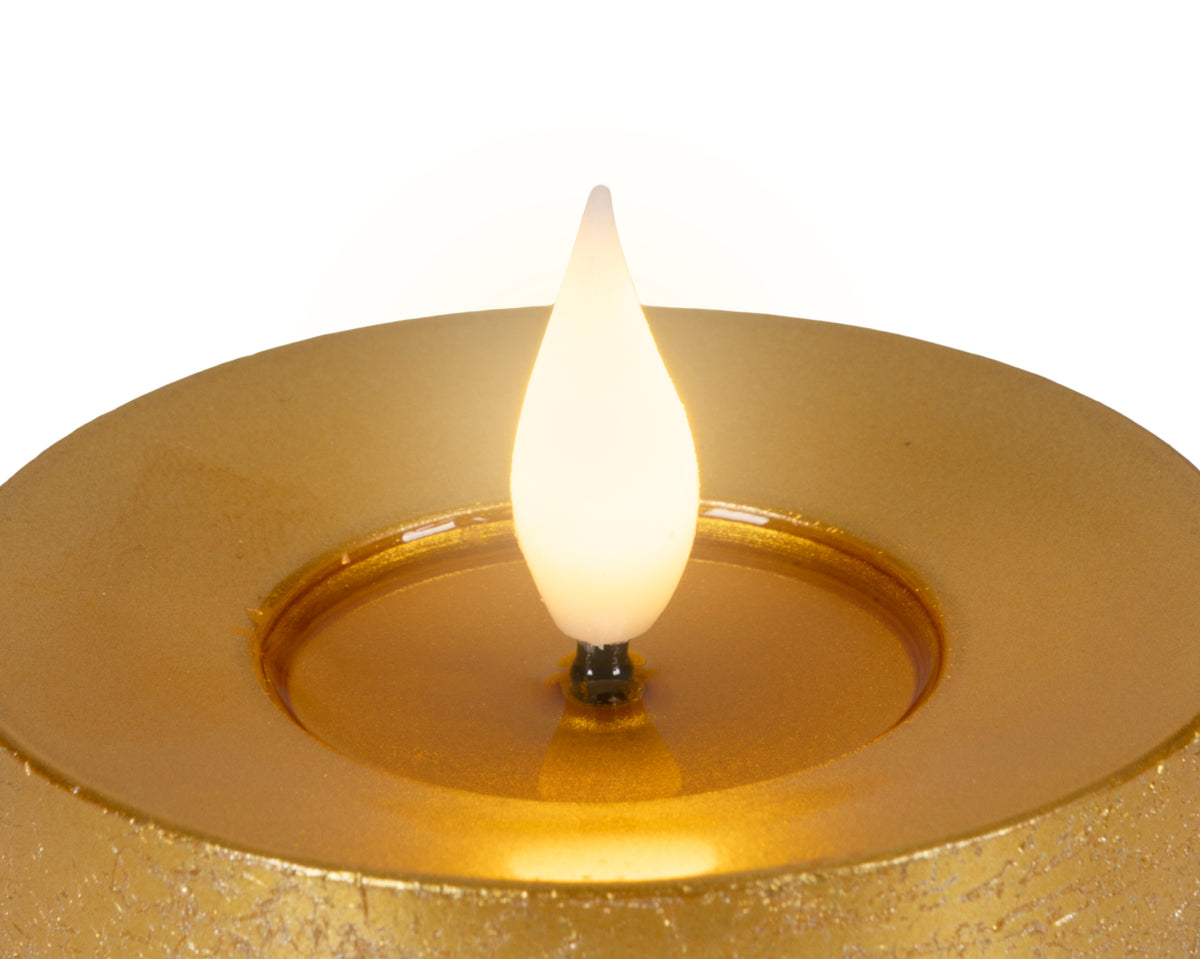 Candela Oro Batteria Fiamma Movimento 7,5 X 9,5 Cm