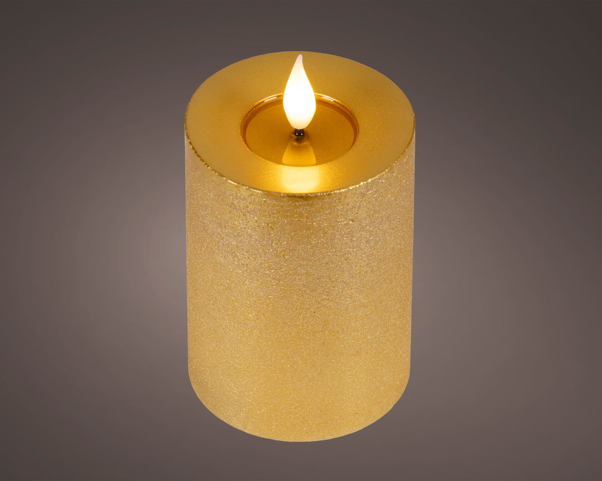 Candela Oro Batteria Fiamma Movimento 7,5 X 13,5 Cm