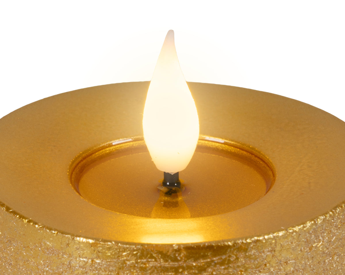 Candela Oro Batteria Fiamma Movimento 7,5 X 13,5 Cm