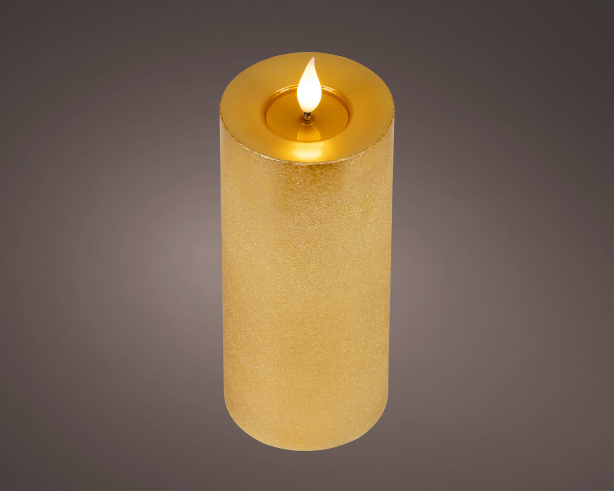 Candela Oro Batteria Fiamma Movimento 7,5 X 20 Cm