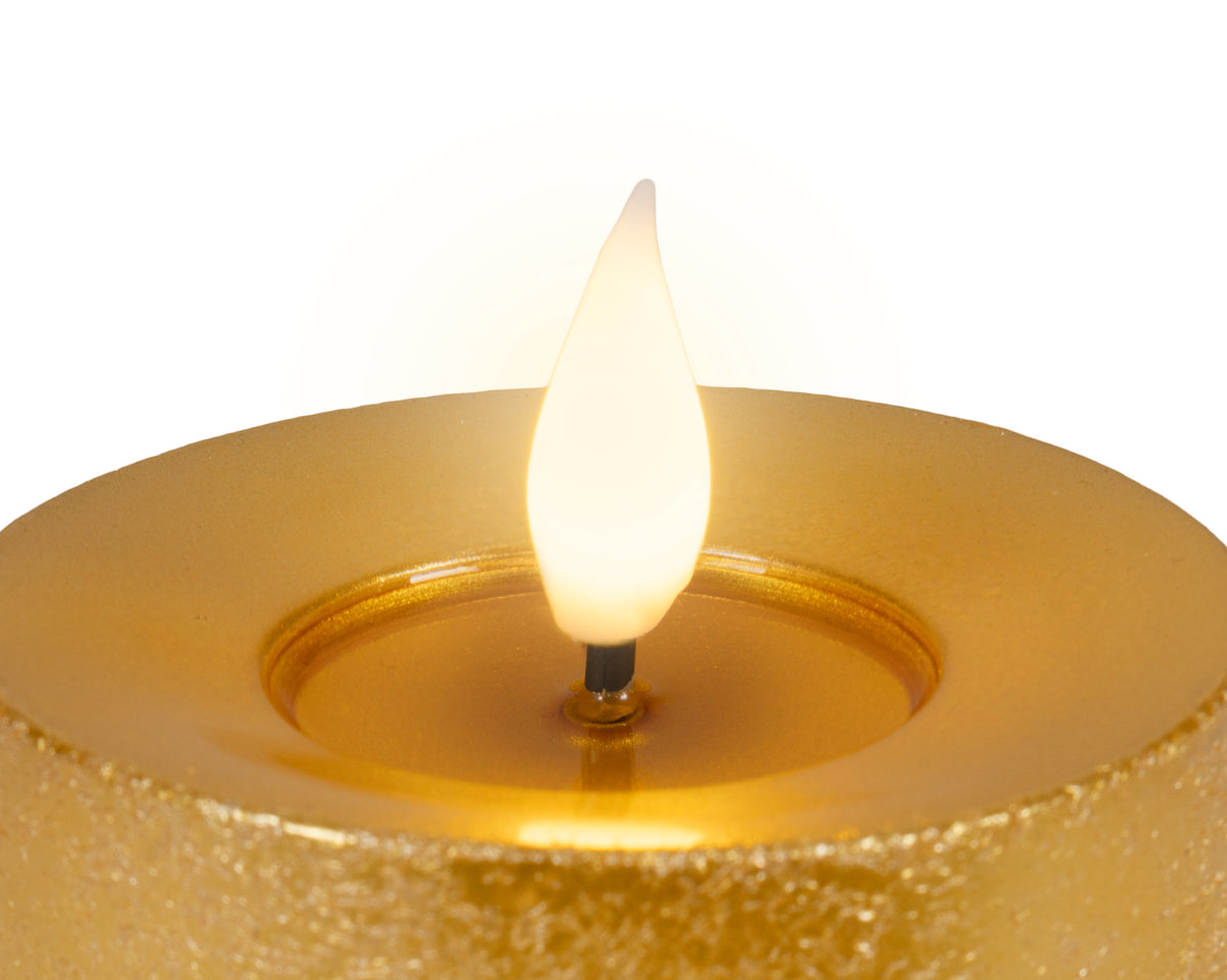 Candela Oro Batteria Fiamma Movimento 7,5 X 20 Cm