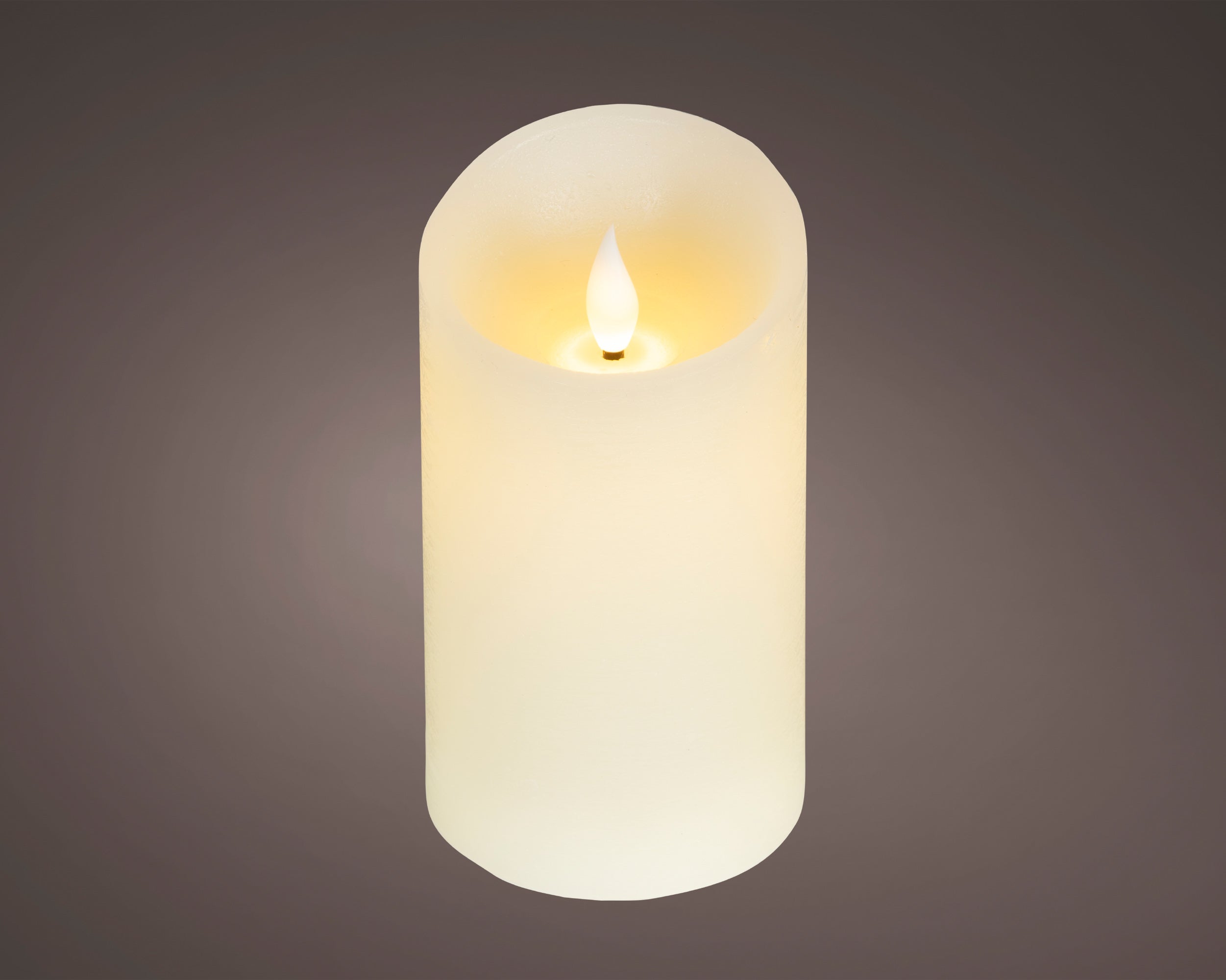 Candela Crema Batteria Fiamma Led D 7,5 X 13,5 Cm