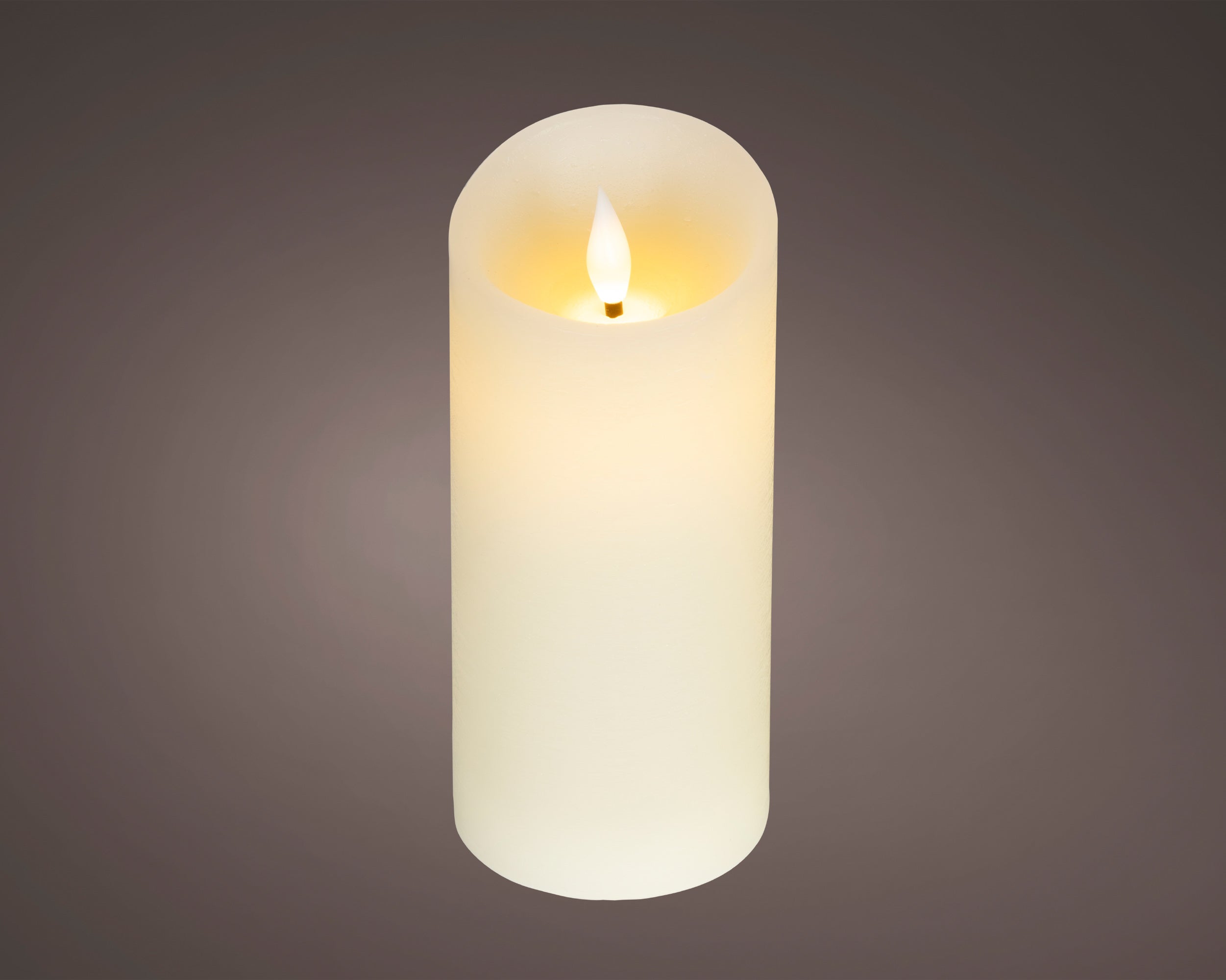 Candela Crema Batteria Fiamma Led D 7,5 X 17 Cm