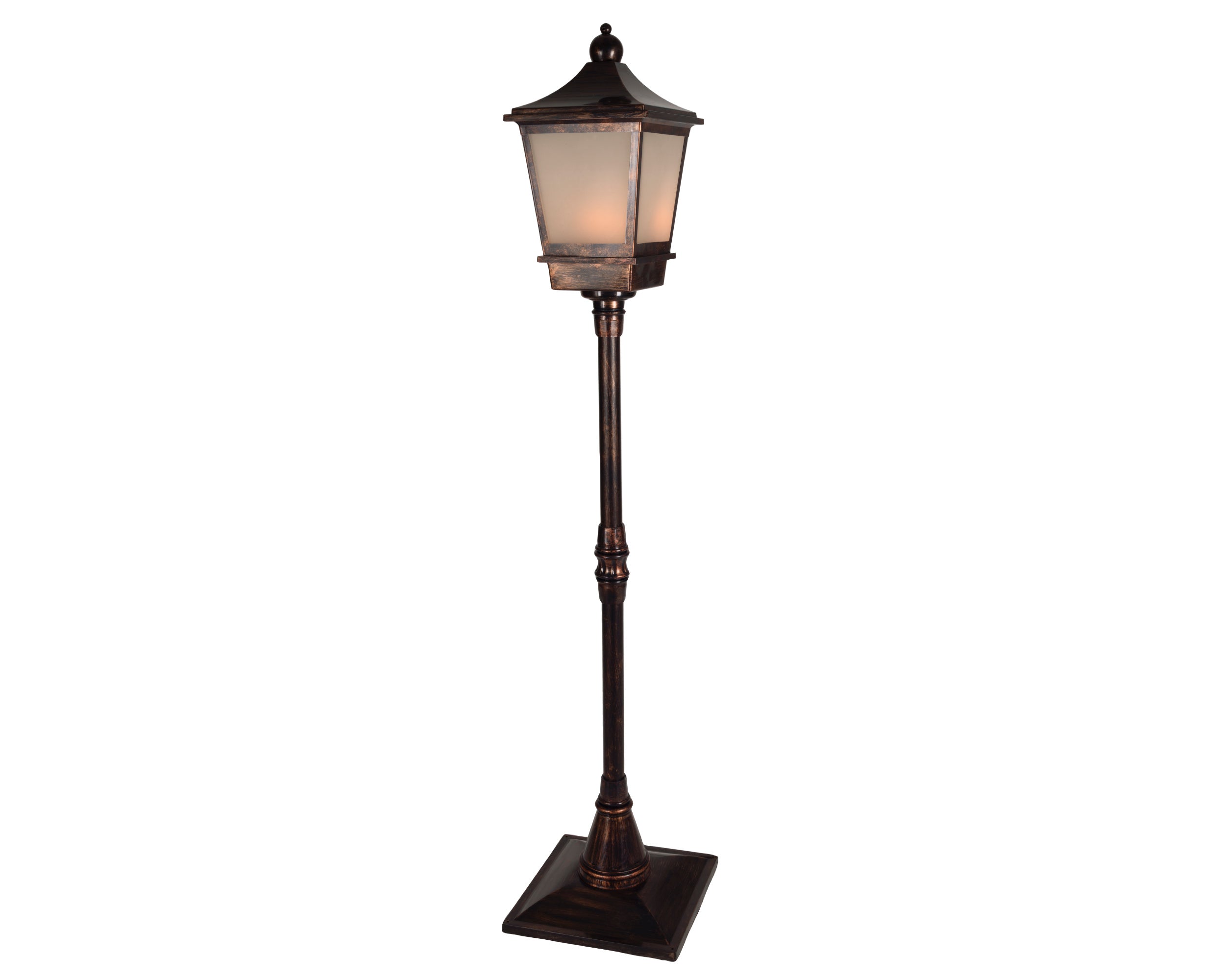 Lanterna Finitura Antica Led Calda 38x38x185 Cm