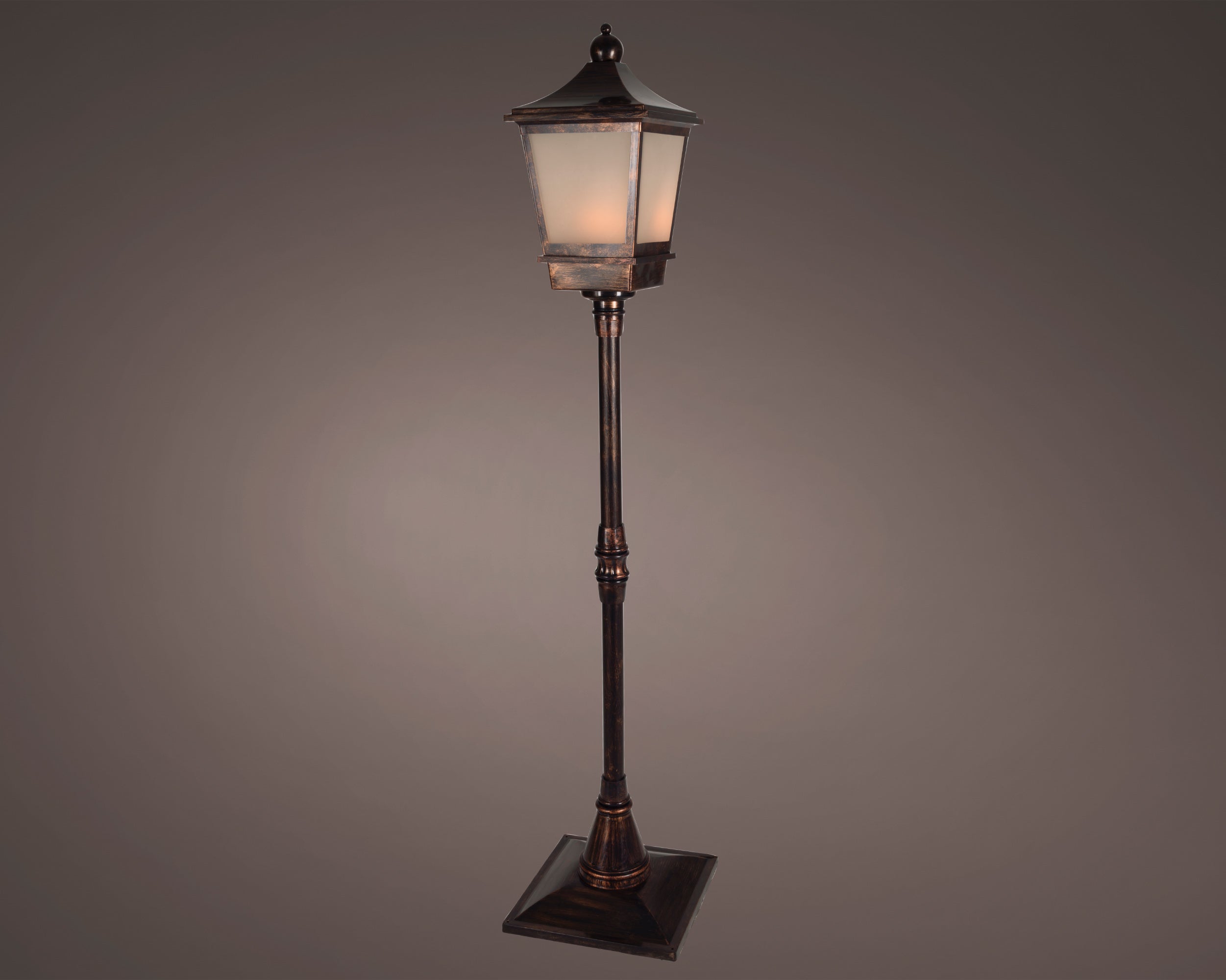 Lanterna Finitura Antica Led Calda 38x38x185 Cm