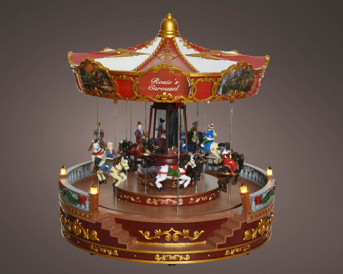 Carosello Rosso Luci Multicolor 31 Cm