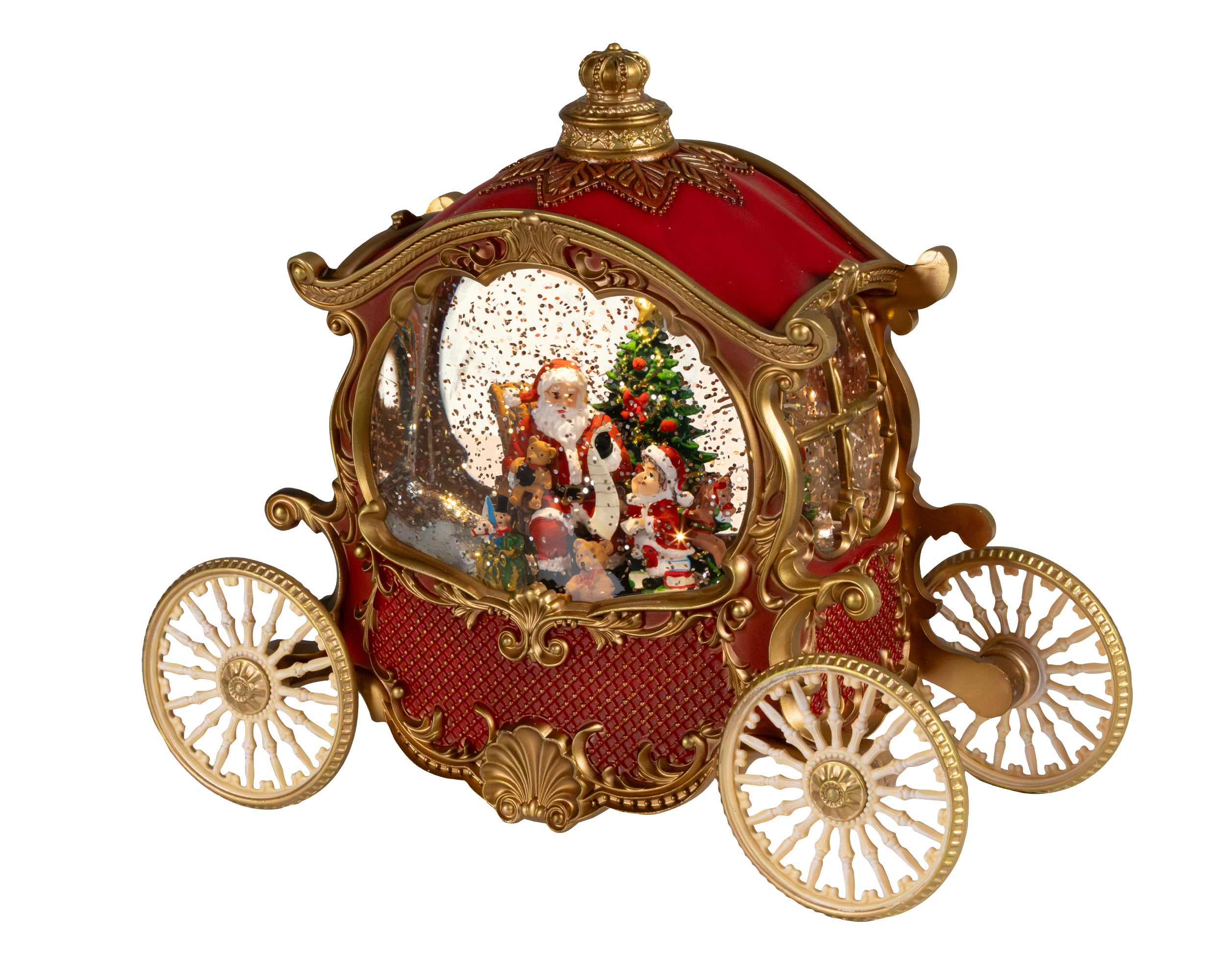 Carrozza Water Spinner Babbo Con Doni 12x26x22 Cm