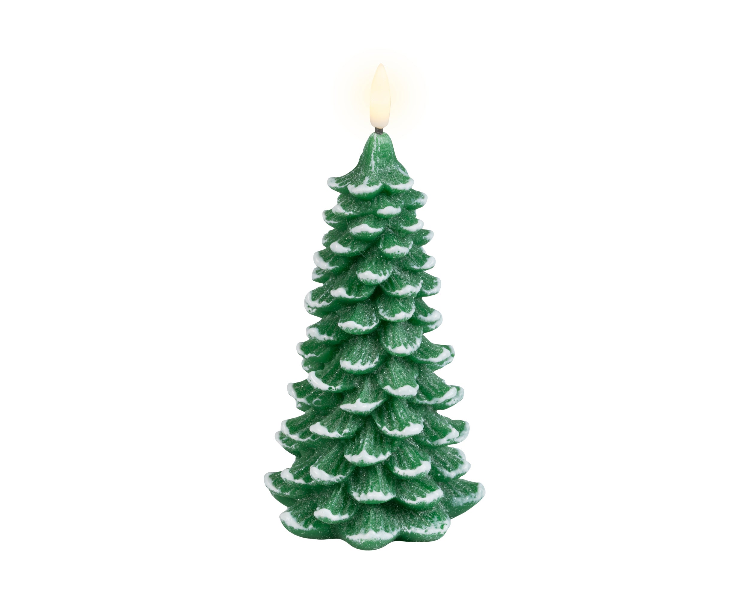 Candela Albero Di Natale Batteria Fiamma Movimento Luce Calda D 8,5 X 18,5 Cm