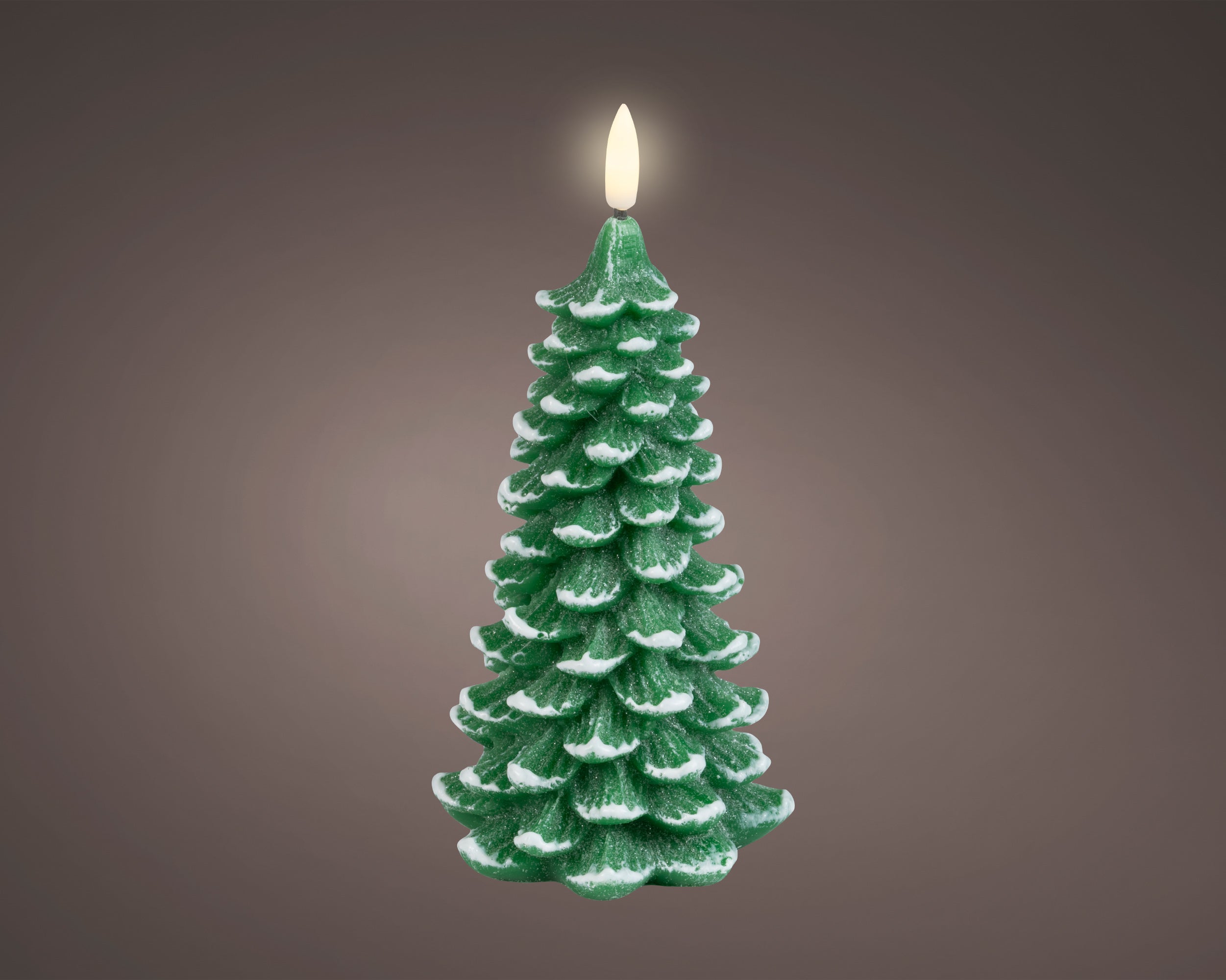 Candela Albero Di Natale Batteria Fiamma Movimento Luce Calda D 8,5 X 18,5 Cm
