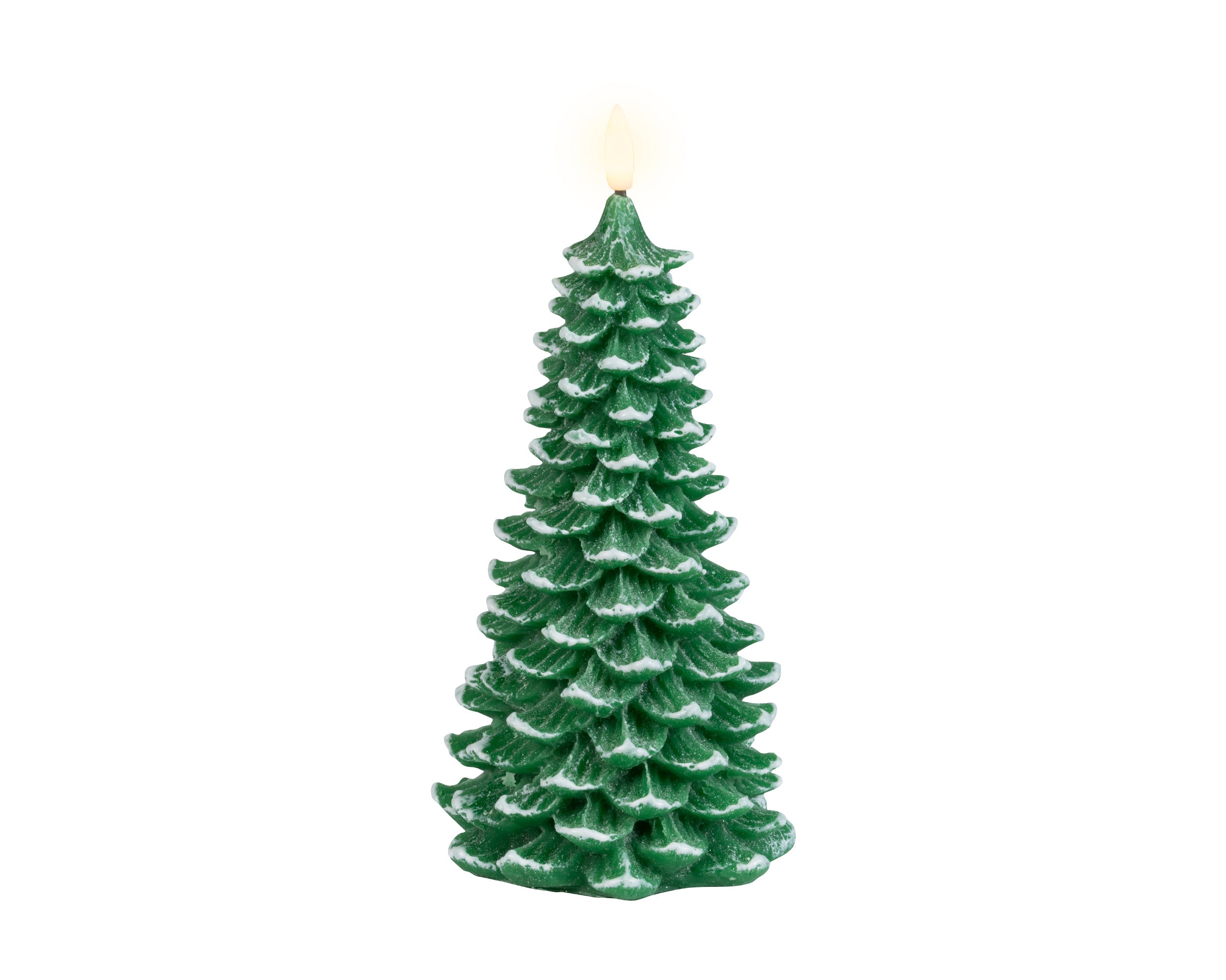 Candela Albero Di Natale Batteria Fiamma Movimento Luce Calda D 10,5 X 22,5 Cm