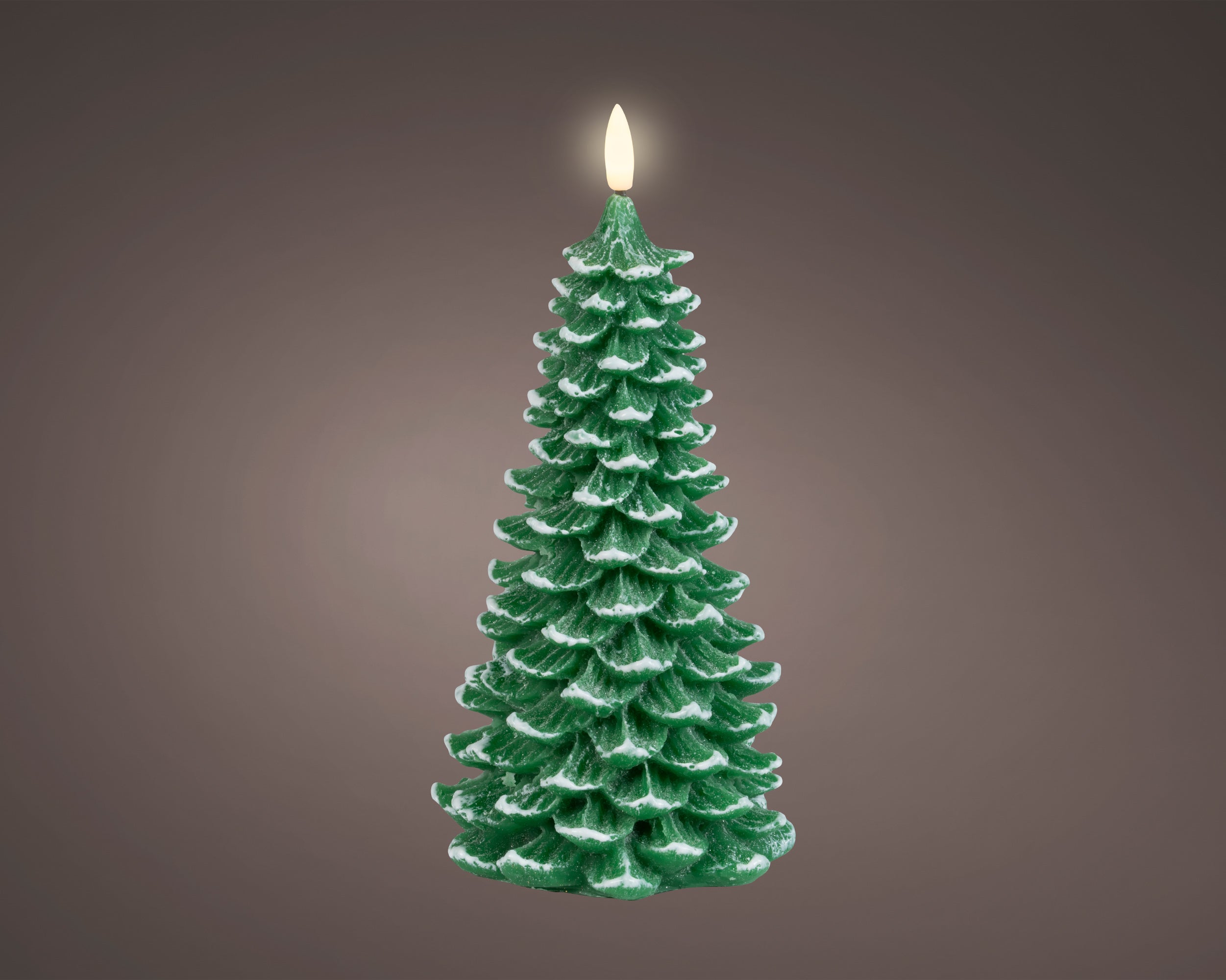 Candela Albero Di Natale Batteria Fiamma Movimento Luce Calda D 10,5 X 22,5 Cm