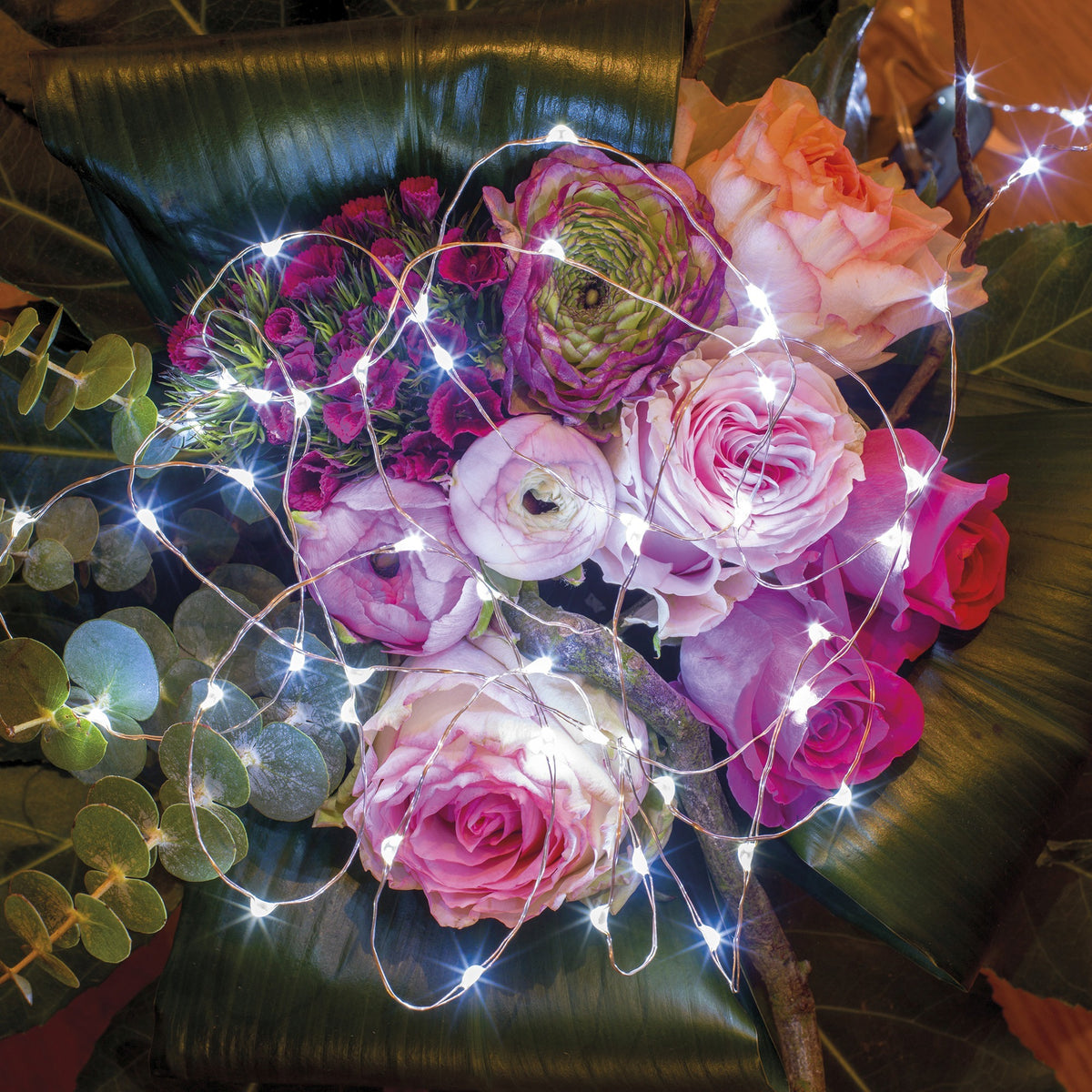 Filo Silver 40 Micro Led Luce Fredda 195 Cm