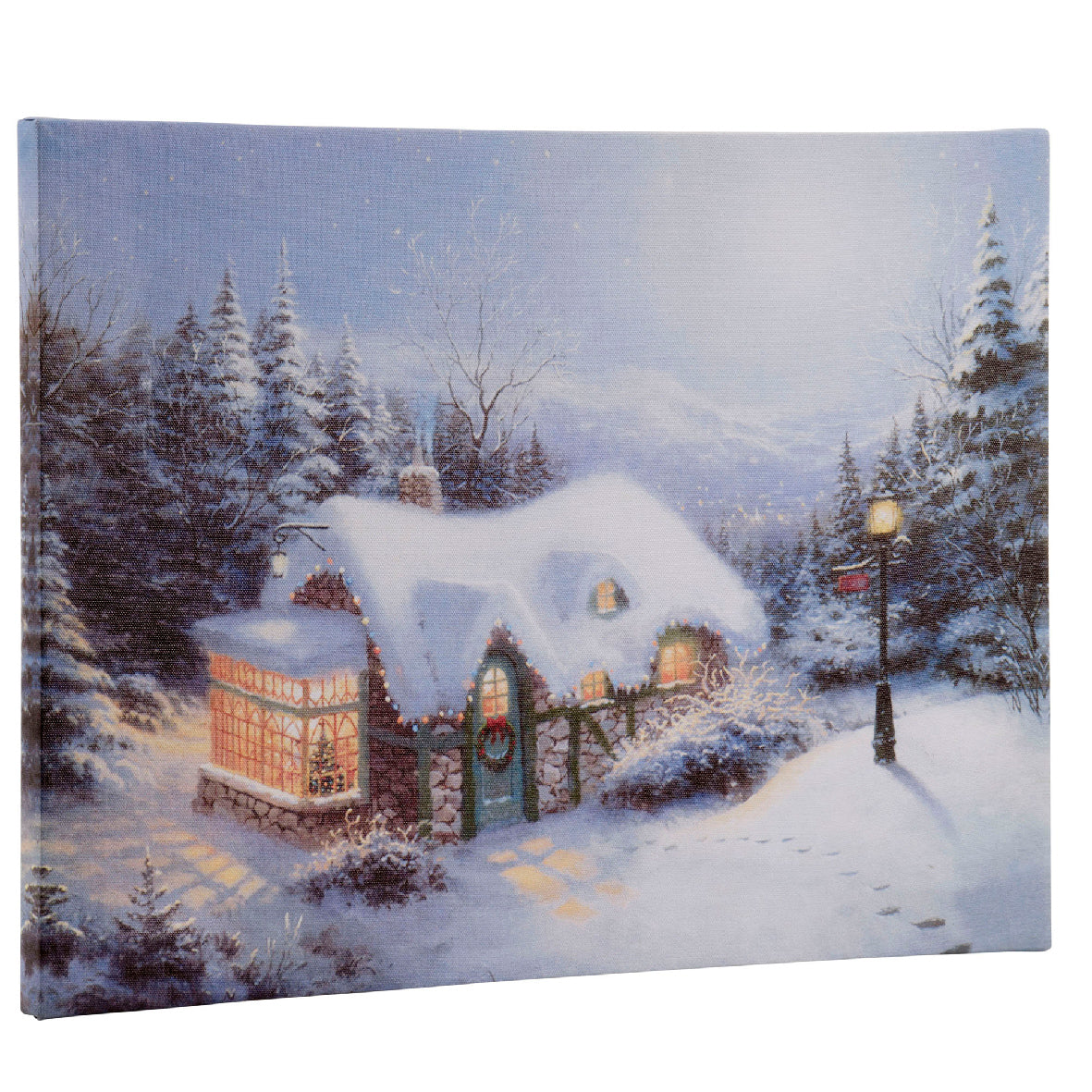 Quadro Luminoso Baita Innevata 28x38 Cm 1 Pezzo