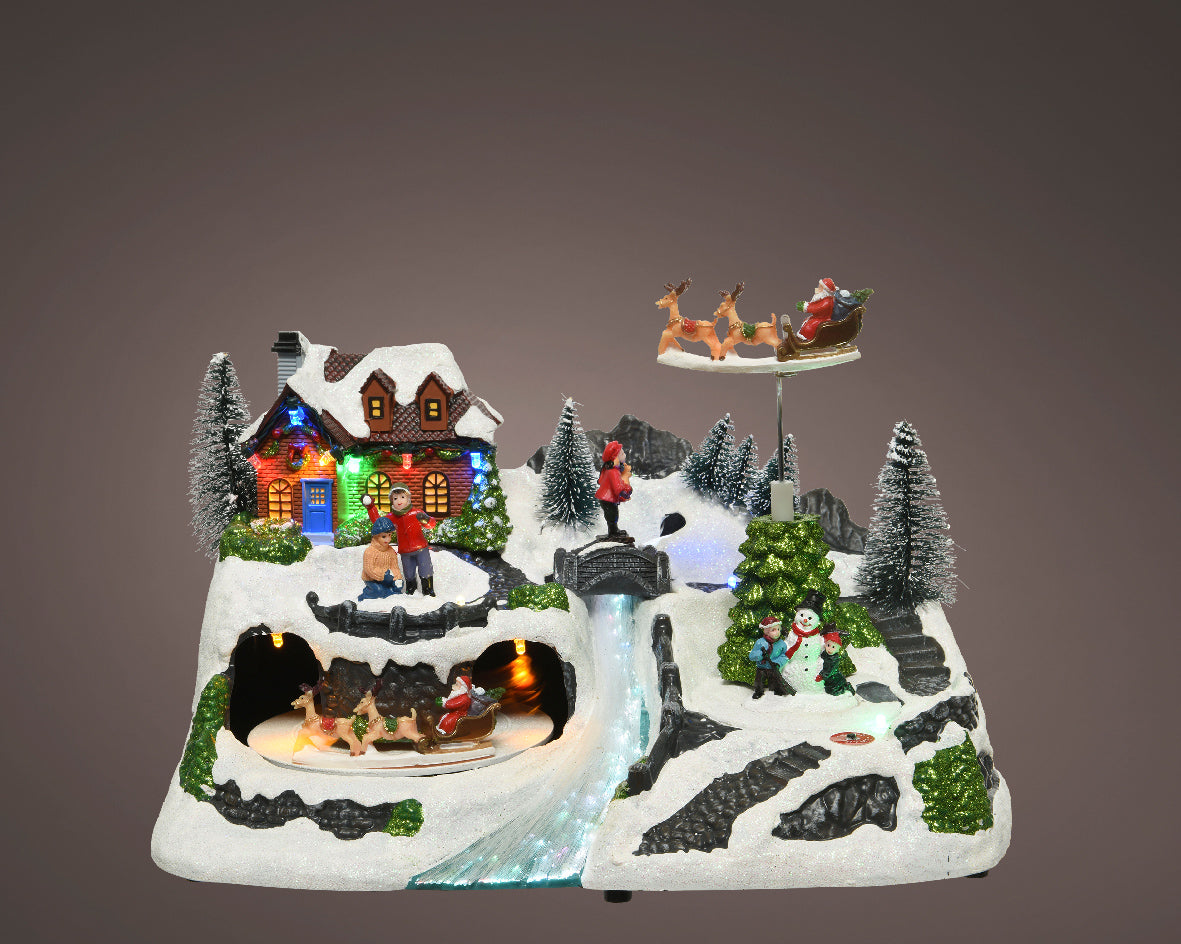 Villaggio Natalizio Innevato 31x20x30 Cm