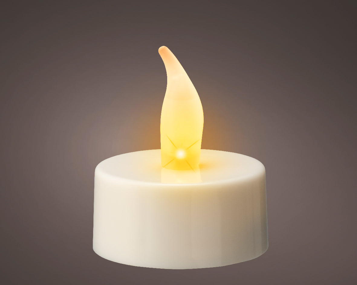 Set 12 Tealight D 4x5 Cm Effetto Fiamma