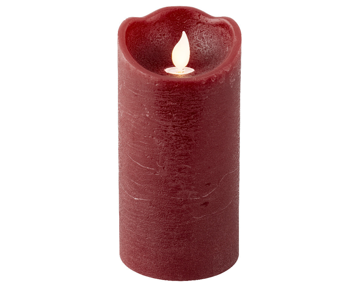 Candela Oxblood 7,5x15 Cm Fiamma Movimento Warm White