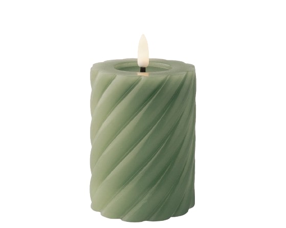 Candela Natalizia Led Green Warm White 7,5x12,3 Cm