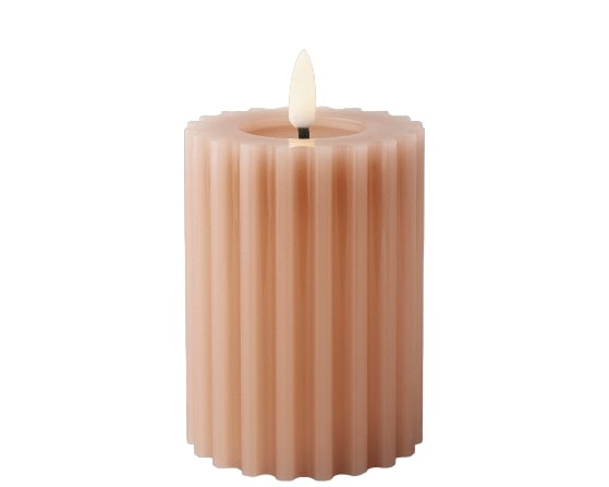 Candela Natalizia Led Light Pink Warm White 7,5x12,3 Cm