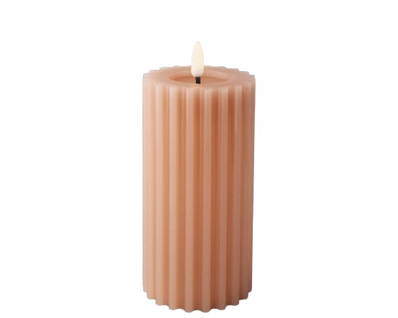 Candela Natalizia Led Light Pink Warm White 7,5x17,3 Cm