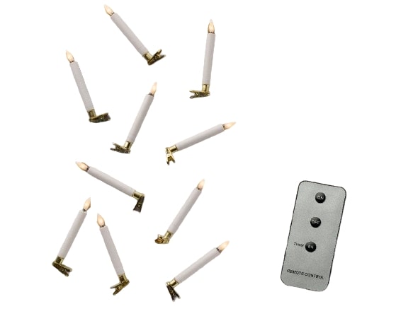 Box 10 Candele Led Clip Warm White