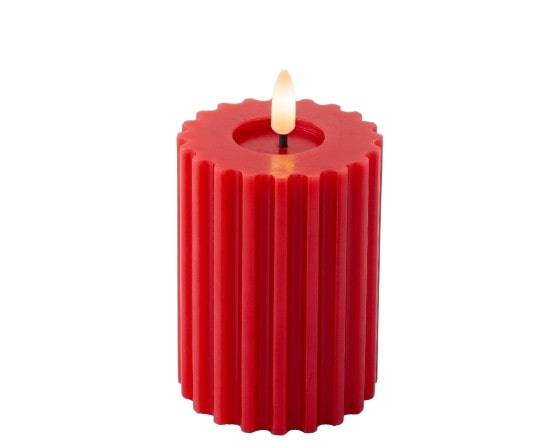 Candela Natalizia Led Red Warm White 7,5x12,3 Cm