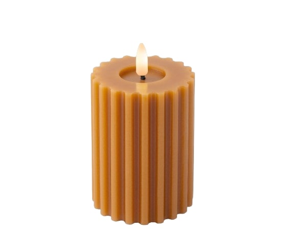 Candela Natalizia Led Orange Warm White 7,5x12,3 Cm